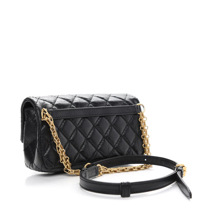 Chanel Aged Calfskin Quilted 2.55 Reissue Chain Waist Bag Black 3 of 9