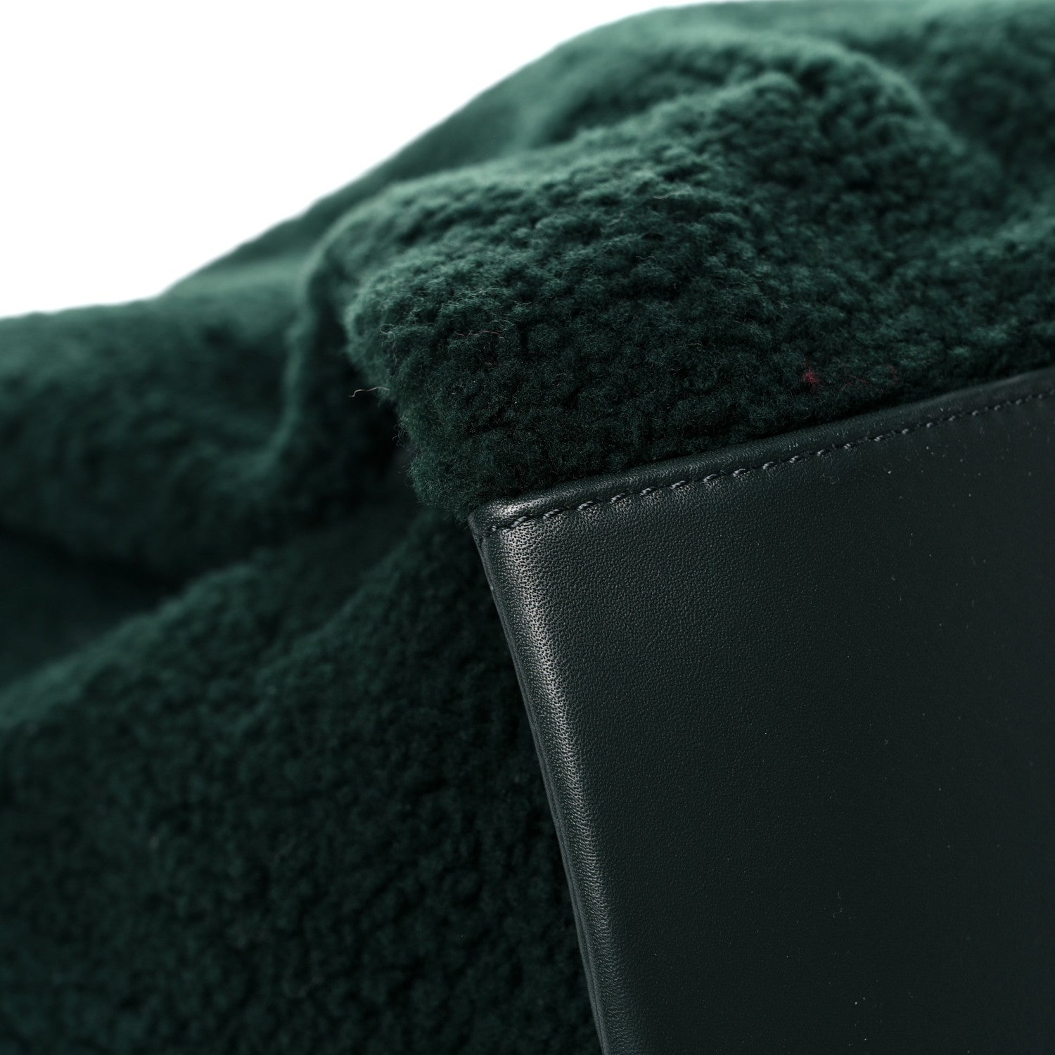 Chanel Shearling Large Deauville Tote Green 9 of 12