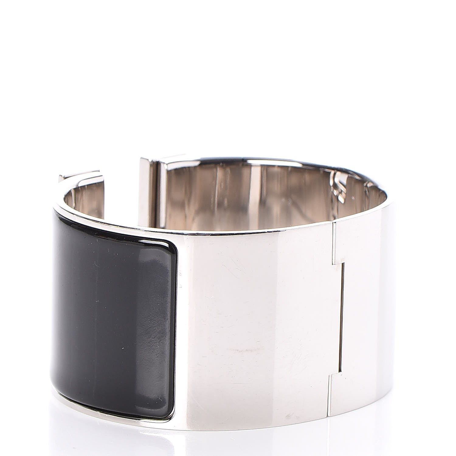 Hermes Enamel Extra Wide Clic Clac H Bracelet GM Black 3 of 6