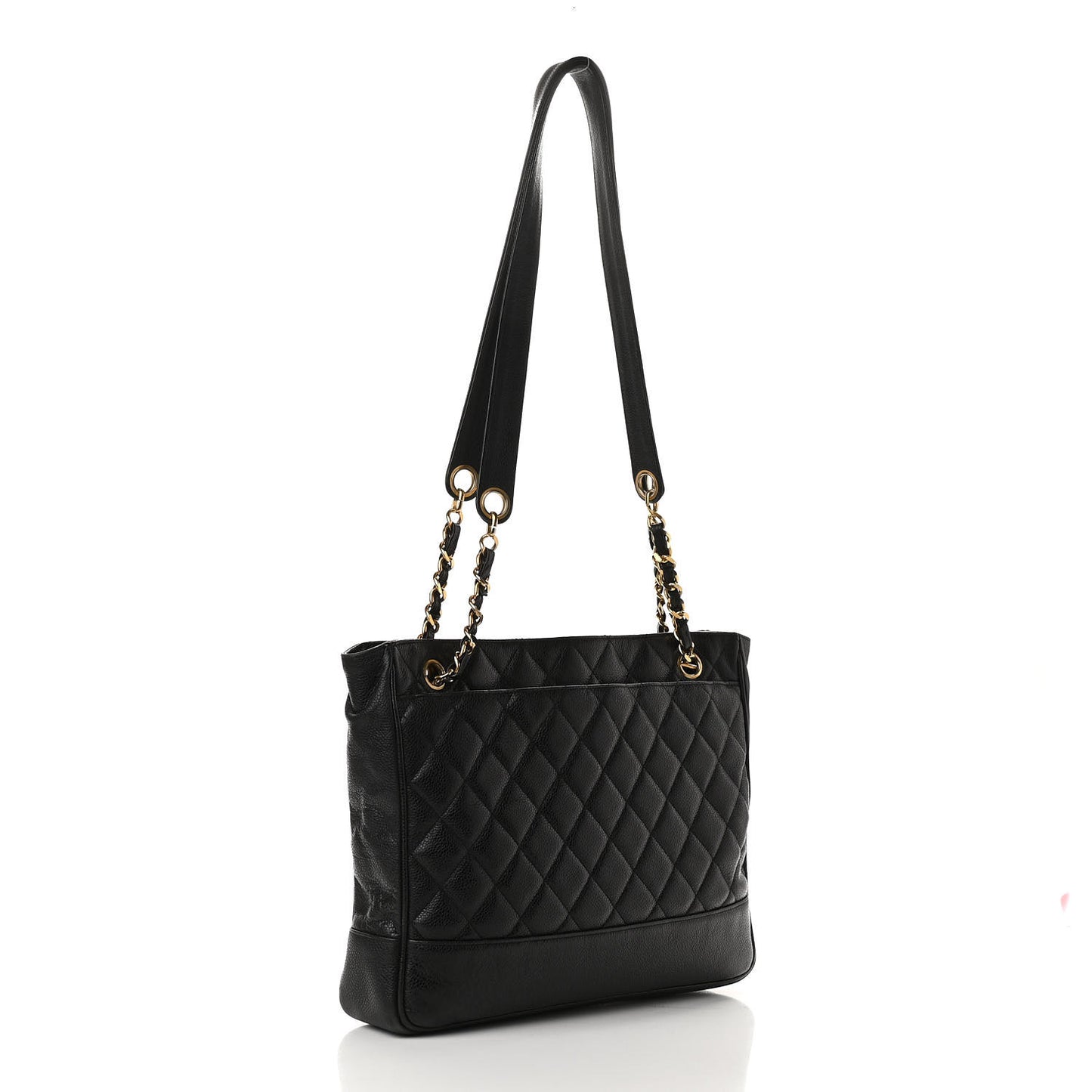 Caviar Quilted Shoulder Bag Black