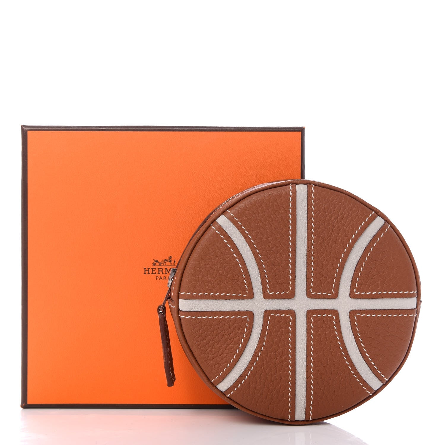 Hermes Togo Evercolor Basketball Change Purse Gold Gris Perle 6 of 6