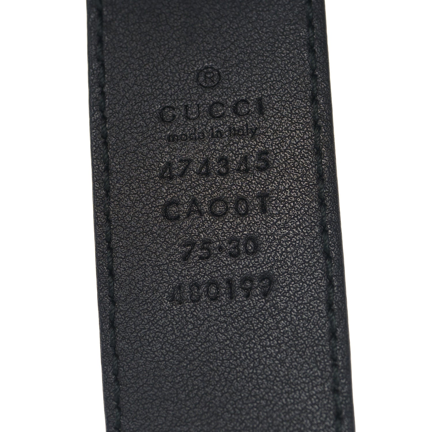 Gucci Calfskin Mens Interlocking G Belt 75 30 Black 5 of 5