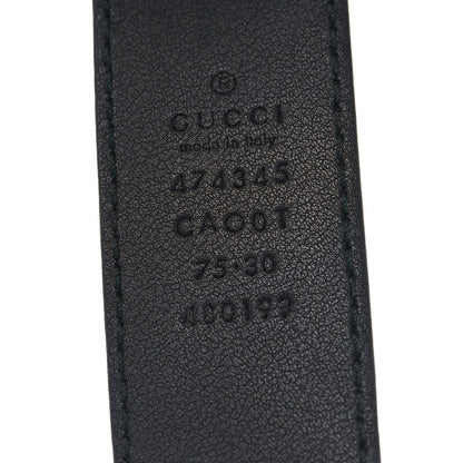 Gucci Calfskin Mens Interlocking G Belt 75 30 Black 5 of 5