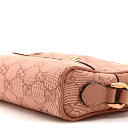 Gucci Monogram Textured Dollar Calfskin Mini Ophidia Shoulder Bag Cloche Rose Pink 10 of 10