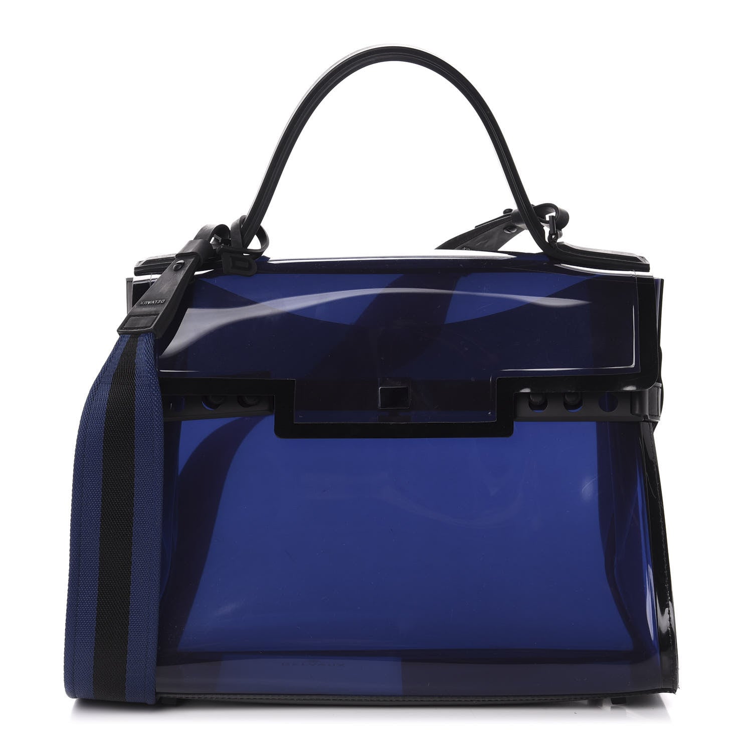 Delvaux PVC Tempete Dark Night Satchel Blue De Prusse 1 of 9