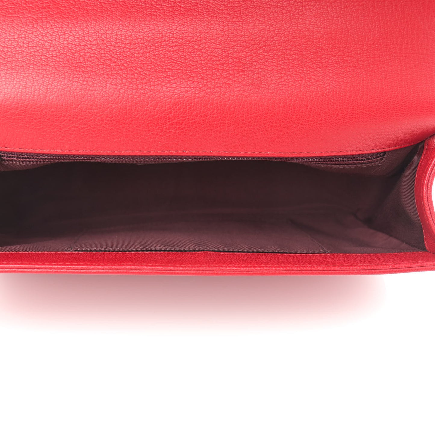 Goatskin Quilted Patent New Medium Duo Boy Flap Red