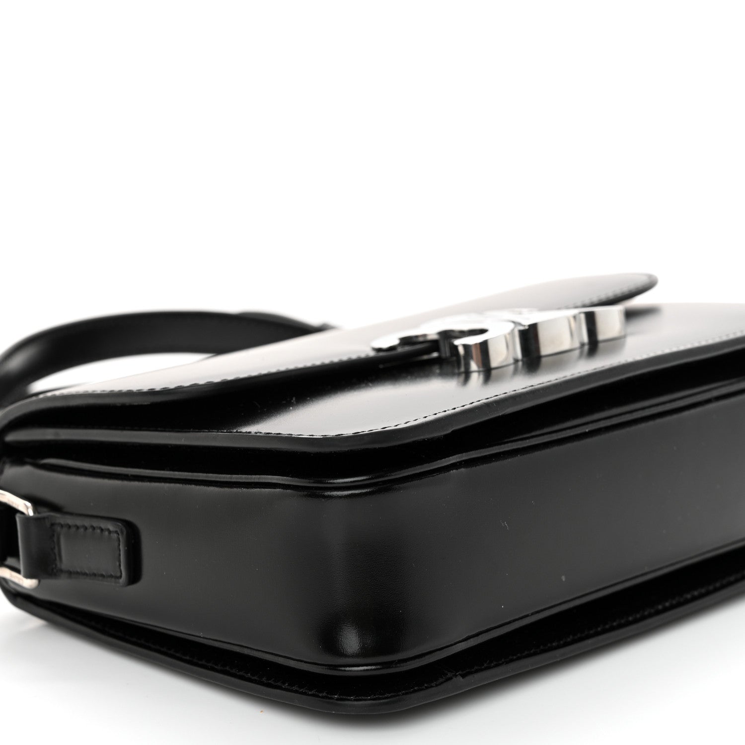 Celine Shiny Calfskin Teen Triomphe Black 10 of 13