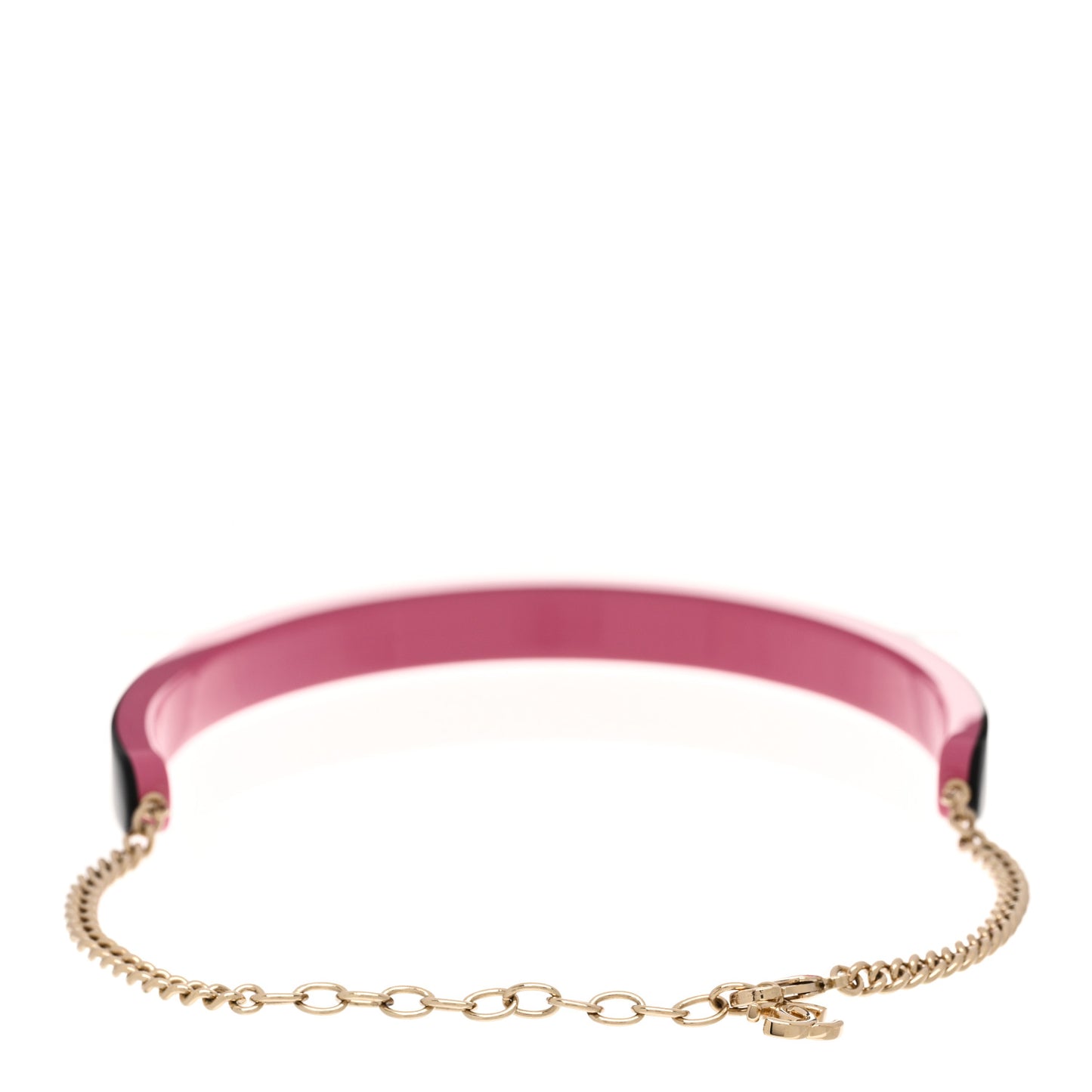 Resin Logo Choker Pink Black