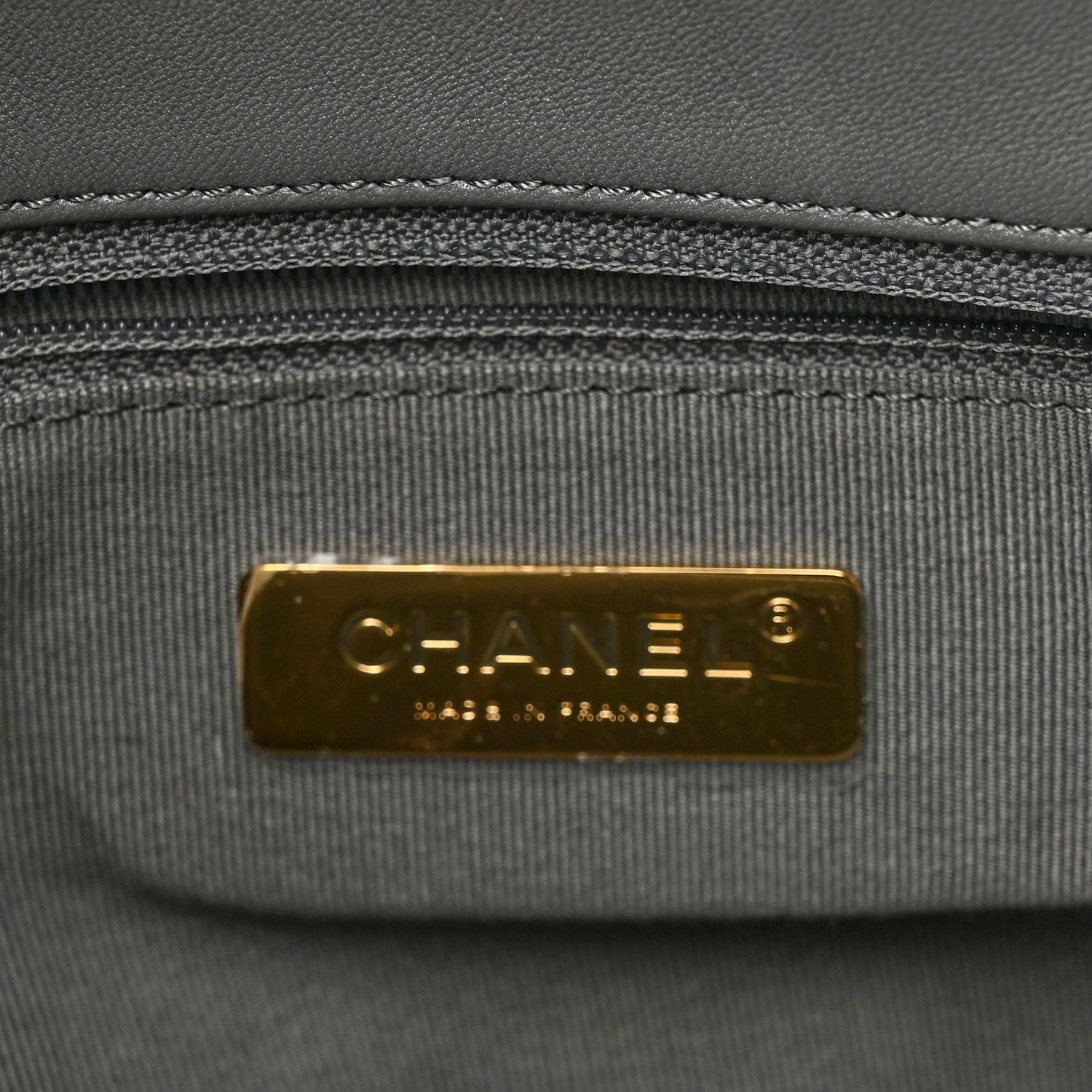 Chanel Lambskin Quilted Large Chanel 19 Flap Grey 6 of 10