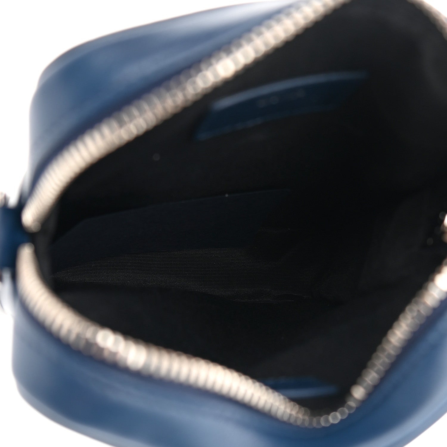 Christian Dior Calfskin Oblique Galaxy Perforated World Tour Messenger Pouch Blue White 5 of 11