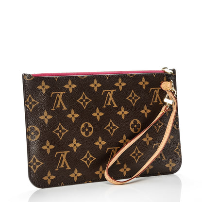 Louis Vuitton Monogram Neverfull MM GM Pochette Fuchsia 3 of 7