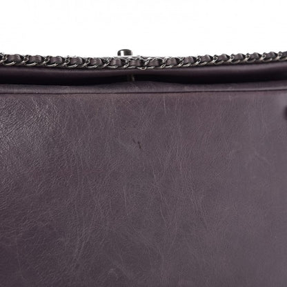 Chanel Calfskin Quilted Large CC Enchained Accordion Flap Grey 9 of 9