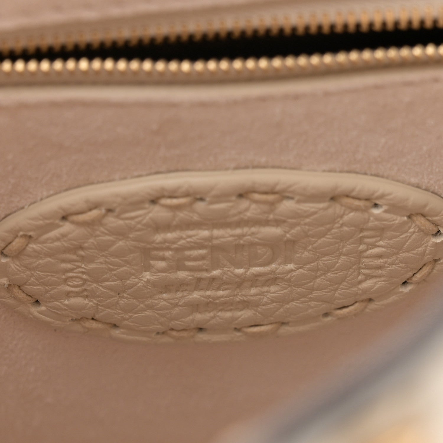 Fendi Canvas Cuoio Romano Selleria Astrology Mini Peekaboo Iconic Satchel Camelia 7 of 14