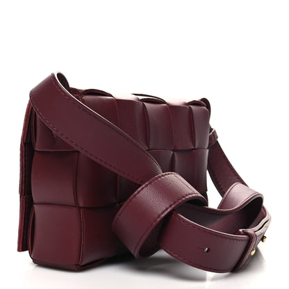 Bottega Veneta Lambskin Maxi Intrecciato Small Cassette Crossbody Bag Barolo 3 of 10