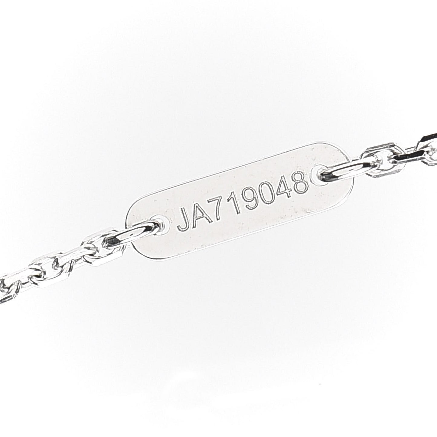 18K White Gold Diamond Sweet Alhambra Pendant Necklace