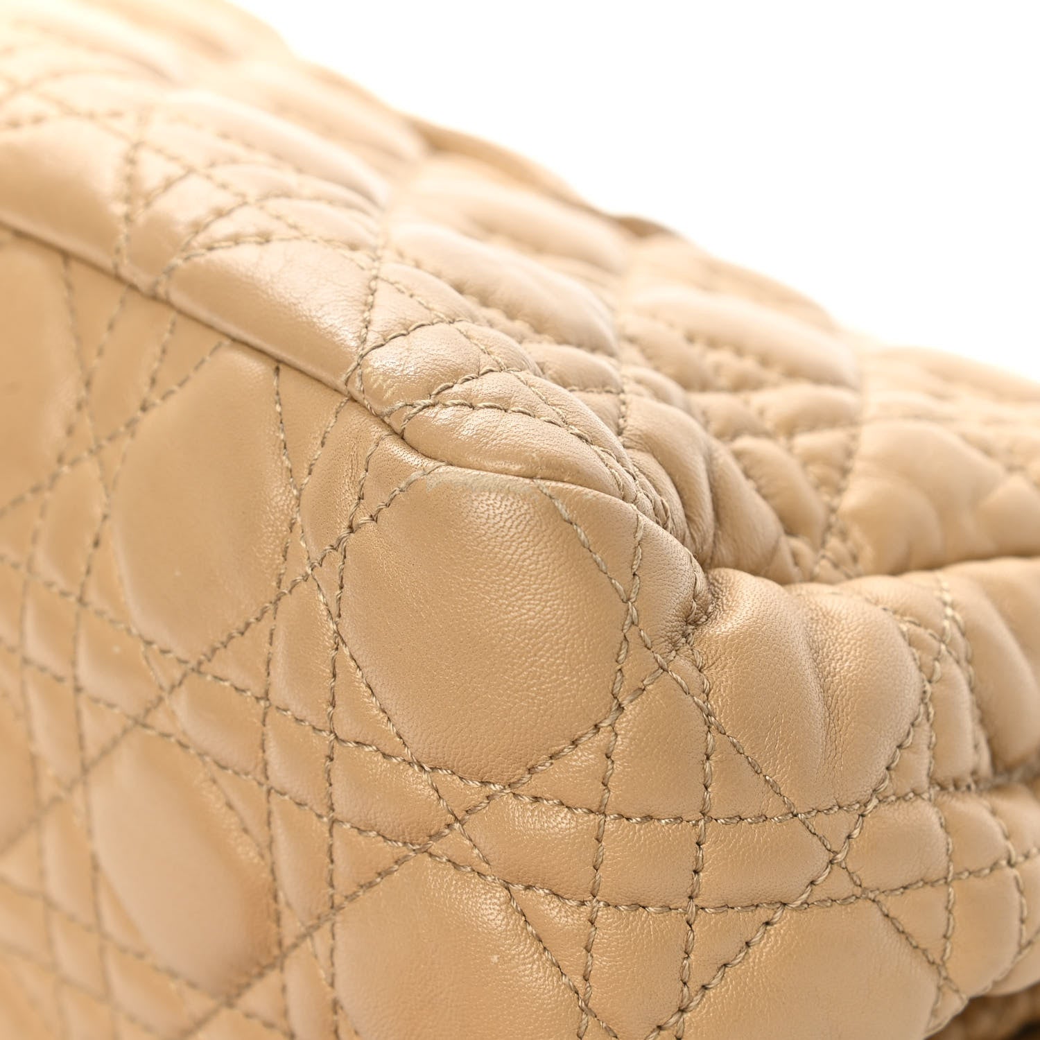 Christian Dior Lambskin Cannage New Lock Flap Beige 12 of 18