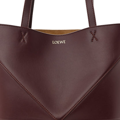 Loewe Shiny Calfskin Medium Puzzle Fold Tote Dark Burgundy 8 of 10