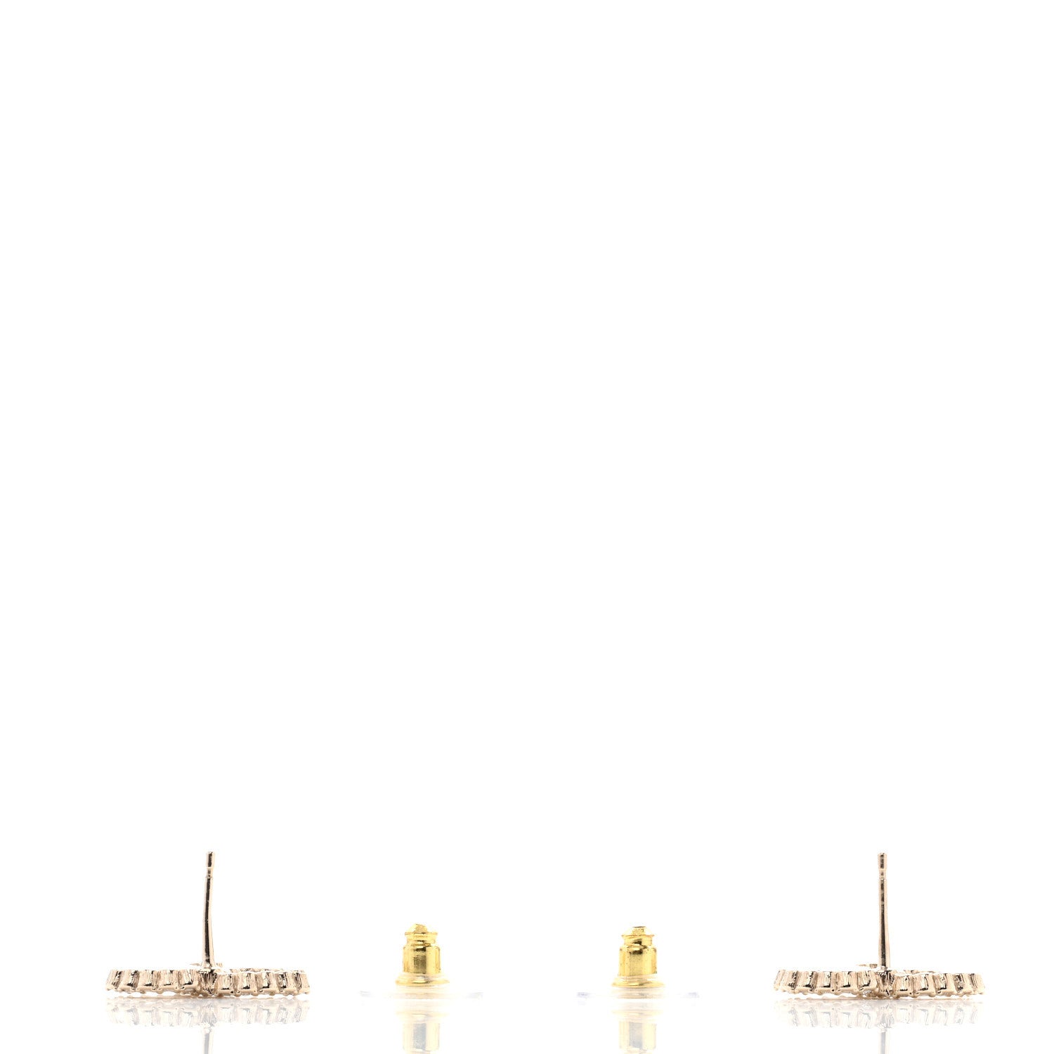 Chanel Crystal CC Earrings Gold 3 of 5
