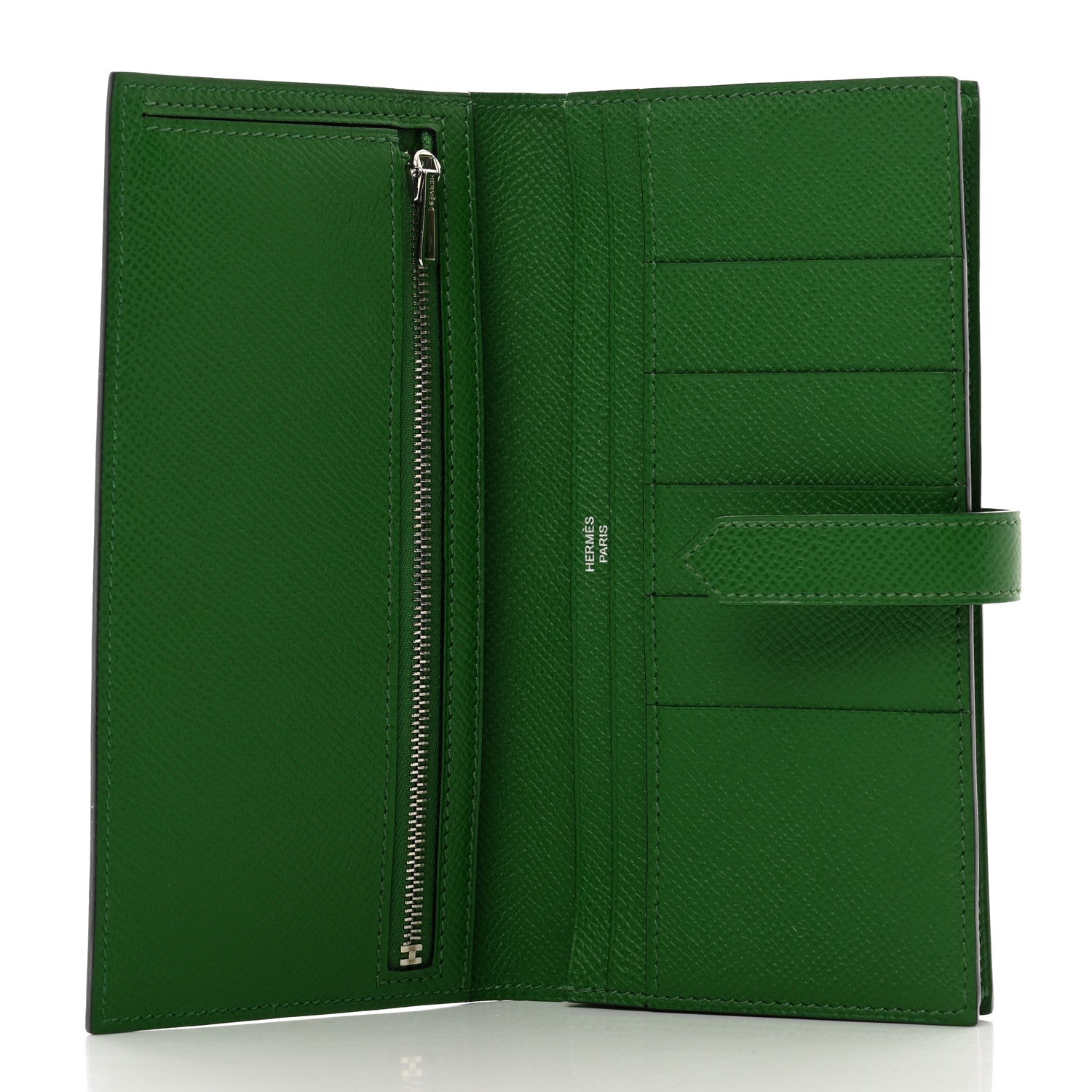 Hermes Epsom Bearn Gusset Wallet Vert Bengale 6 of 7