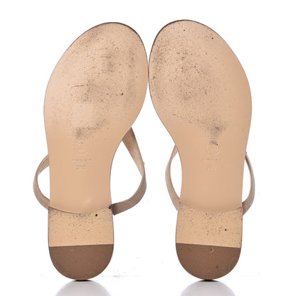 Chanel Suede Pearl Thong Sandals 39 Beige 7 of 19