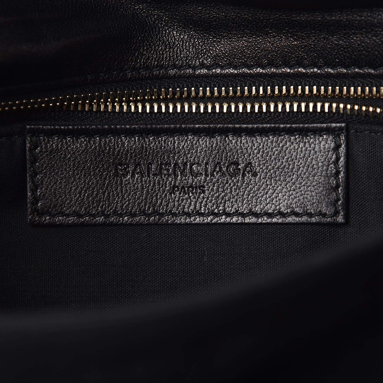 Balenciaga Chevre Gold Metallic Edge Hardware Envelope Clutch Black 6 of 10