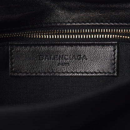 Balenciaga Chevre Gold Metallic Edge Hardware Envelope Clutch Black 6 of 10