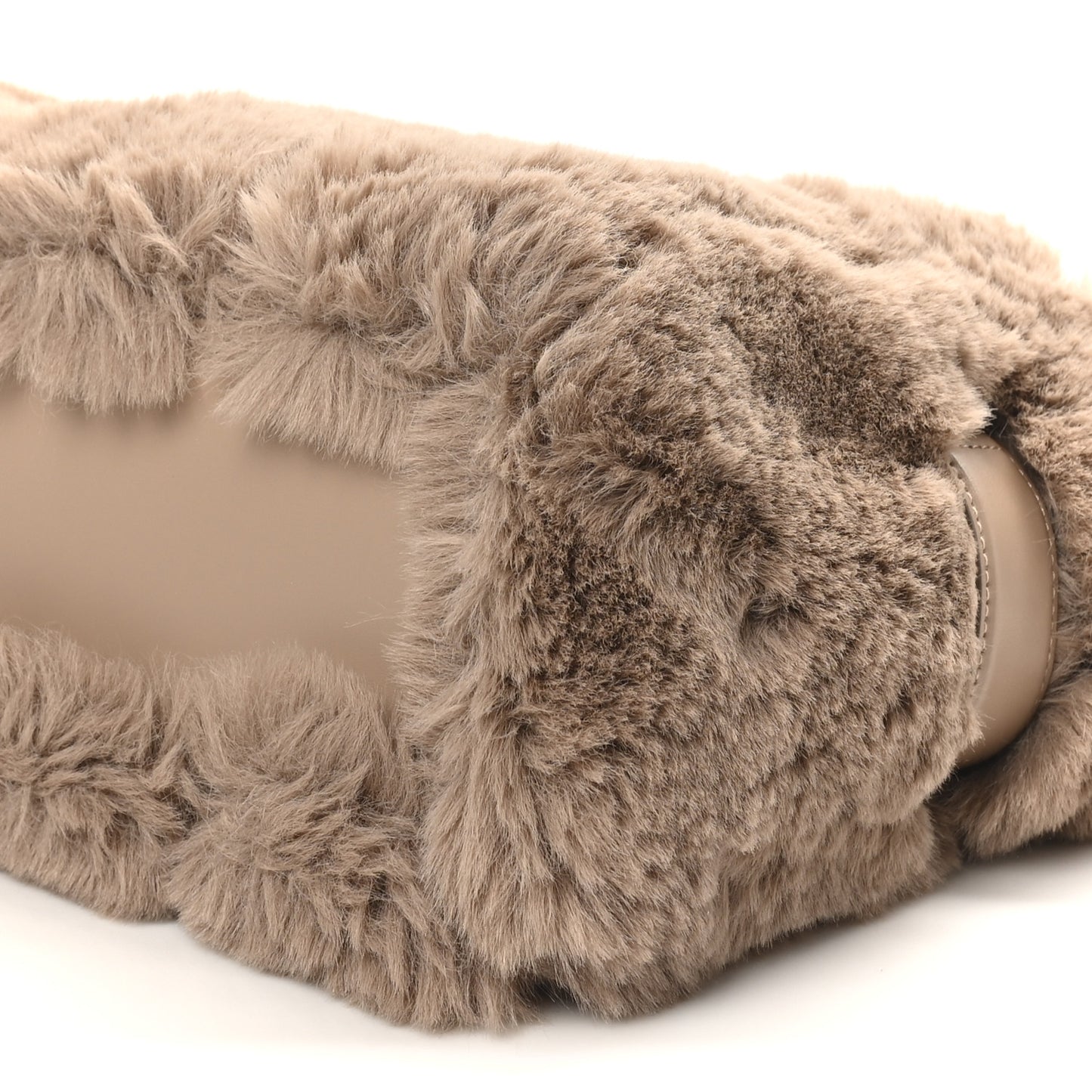 Faux Fur Mini The Year Of The Rabbit Tote Bag Beige