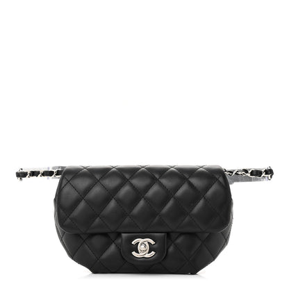 Chanel Calfskin Quilted CC Uniform Flap Belt Bag Black 1 of 12