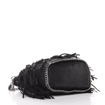 Stella McCartney Shaggy Deer Fringe Falabella Bucket Bag Black 4 of 7