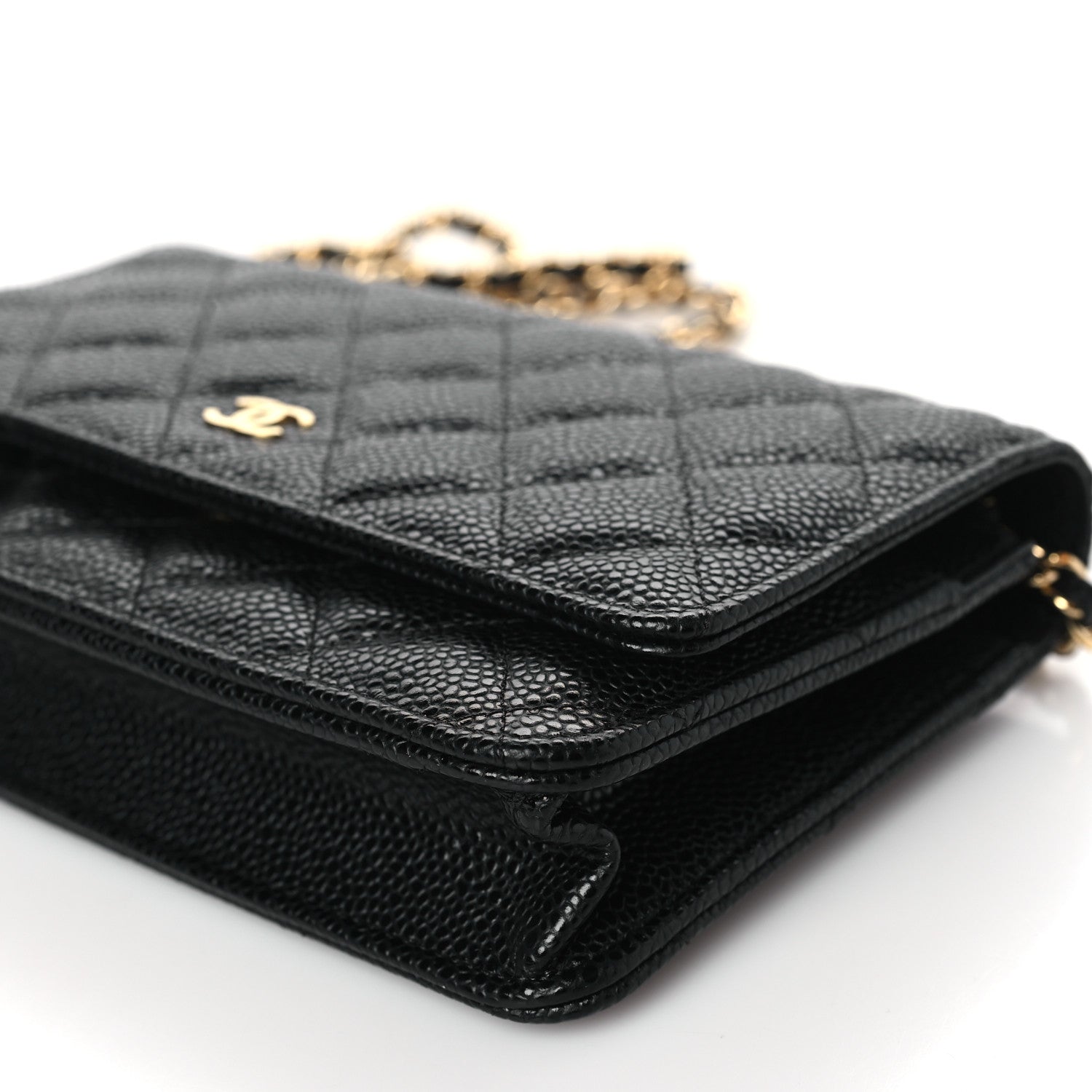 Chanel Caviar Quilted Wallet on Chain WOC Black 11 of 12