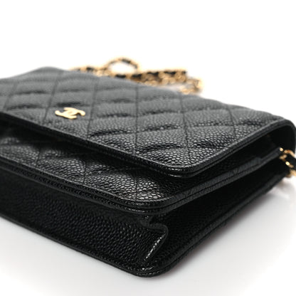 Chanel Caviar Quilted Wallet on Chain WOC Black 11 of 12