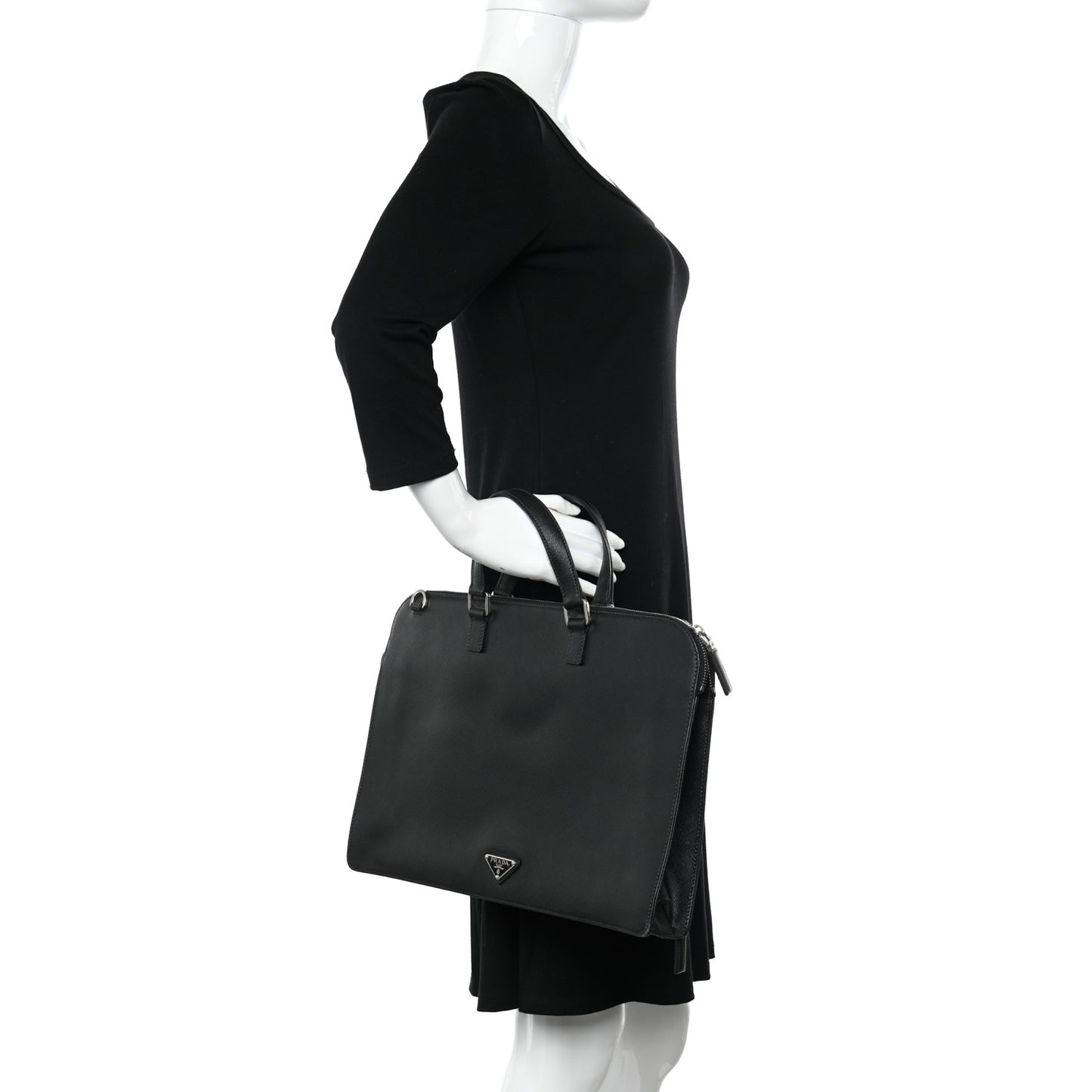 Saffiano Travel Briefcase Black
