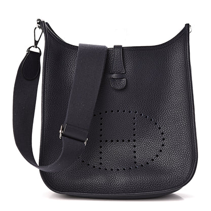 Hermes Taurillon Clemence Evelyne III PM Bleu Nuit 1 of 11
