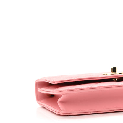 Chanel Lambskin Quilted Trendy CC Wallet On Chain WOC Pink 9 of 10