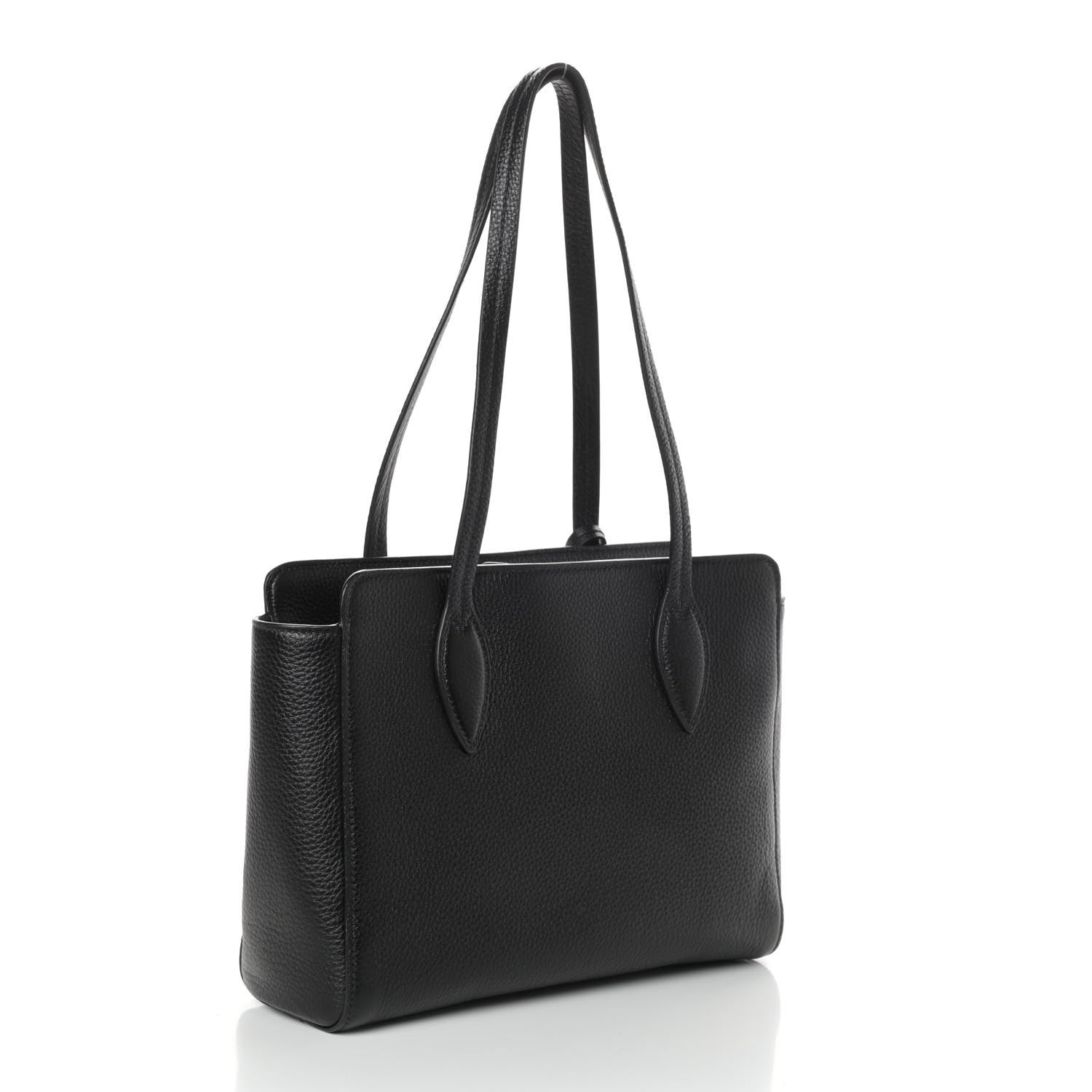 Prada Vitello Daino Shopping Tote Black 3 of 9