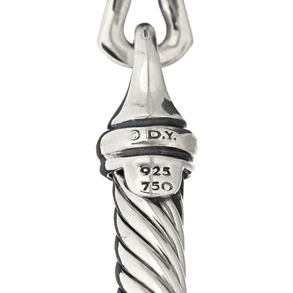 David Yurman Sterling Silver 18K Yellow Gold 5mm Cable Classic Buckle Bracelet 3 of 3
