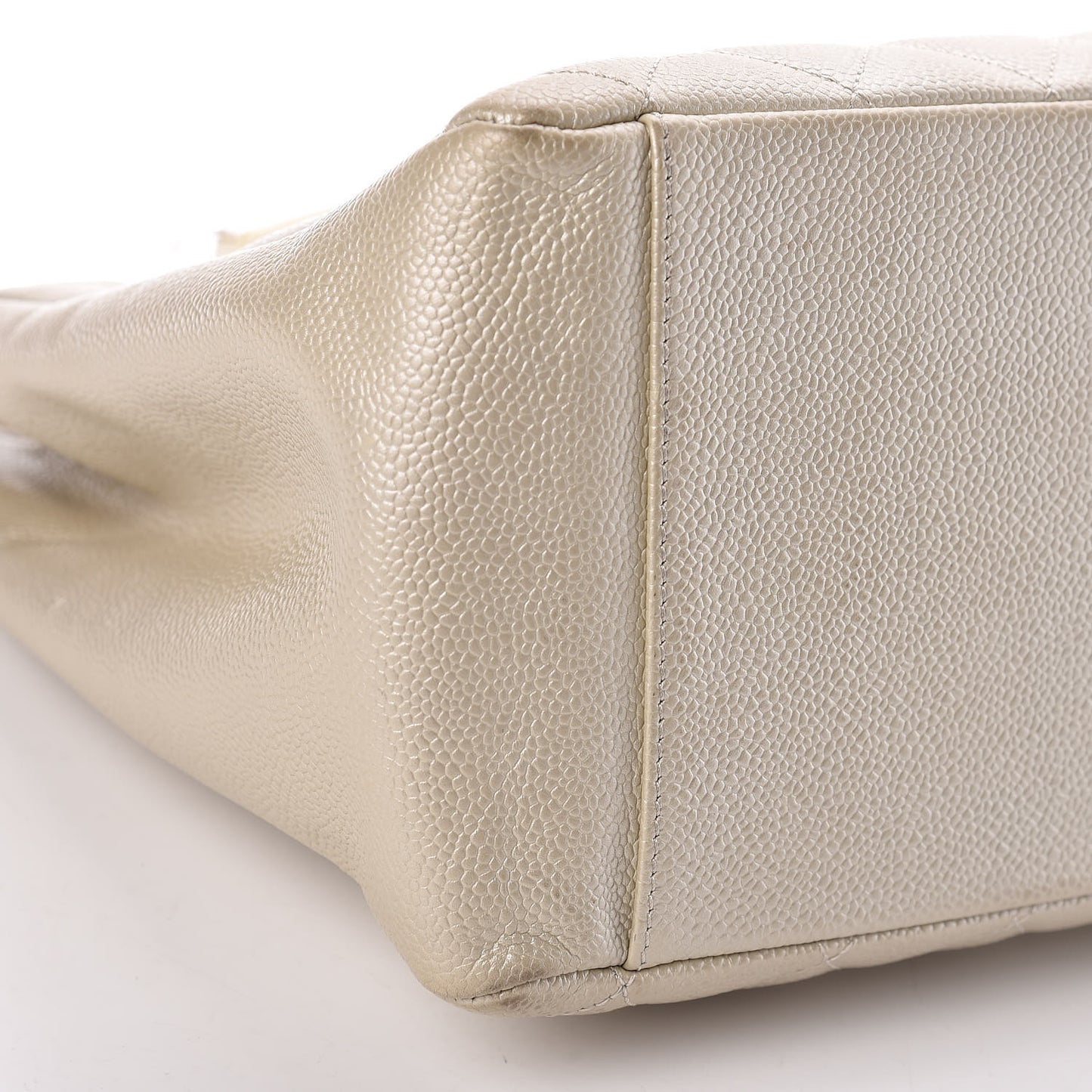 Caviar Quilted Grand Shopping Tote GST Pearl
