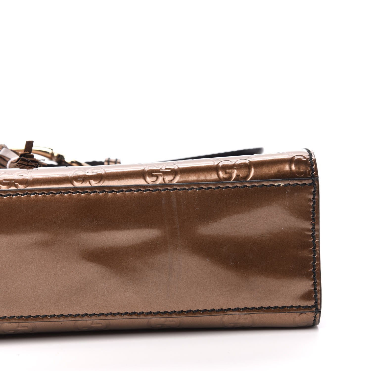 Gucci Shine Guccissima Medium Emily Chain Shoulder Bag Acero 13 of 14