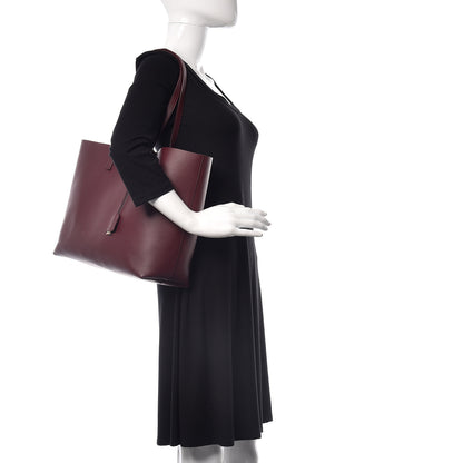 Saint Laurent Calfskin Large Shopping Tote Deep Carmin 2 of 8