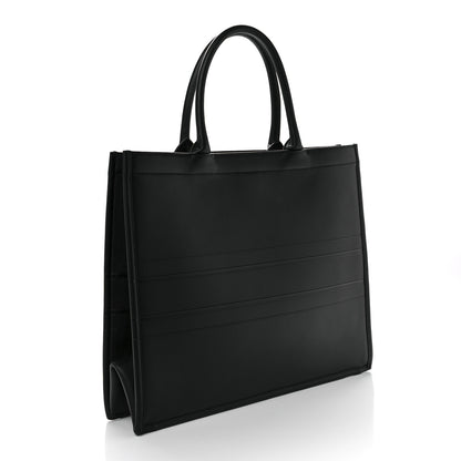 Christian Dior Calfskin Embossed Large Book Tote Black 3 of 8