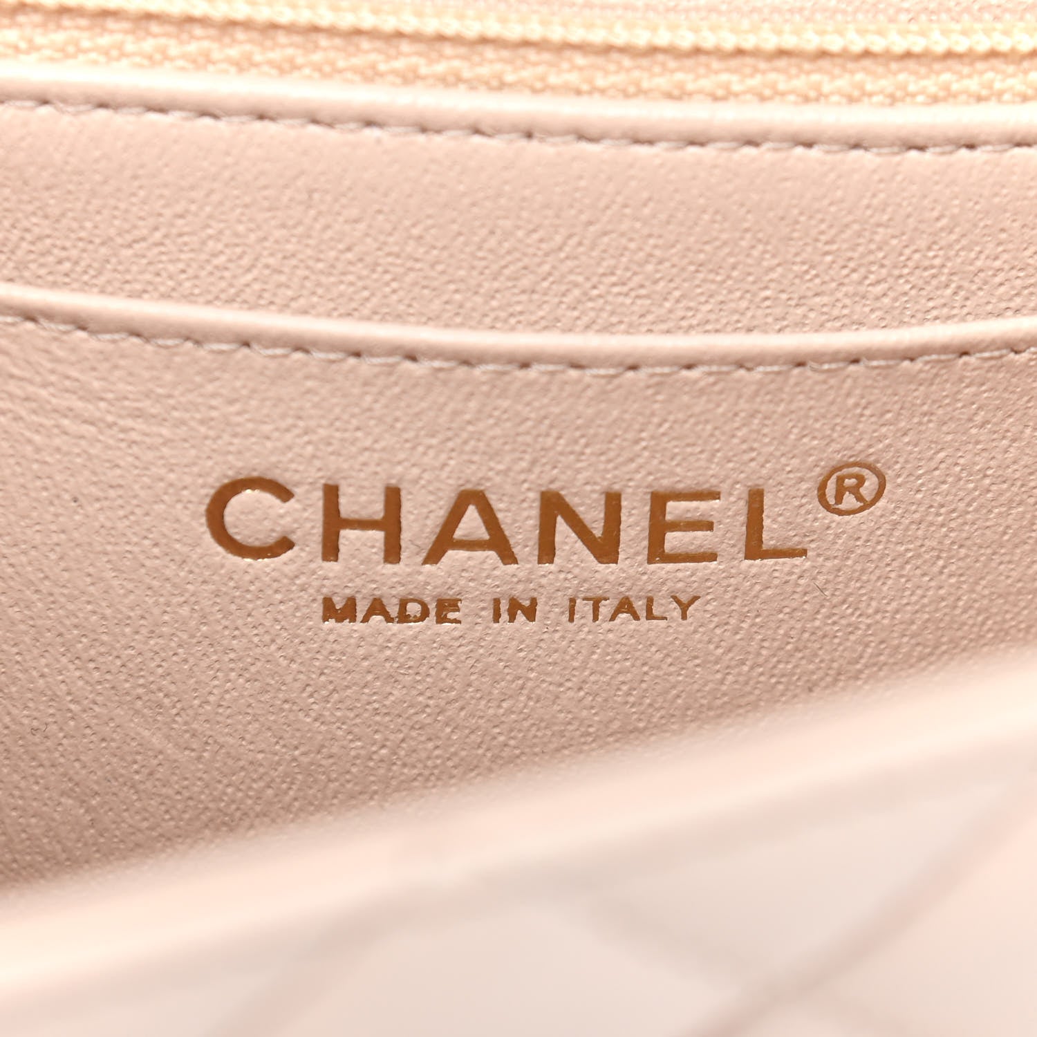 Chanel Lambskin Quilted Mini Rectangular Flap Beige 5 of 8