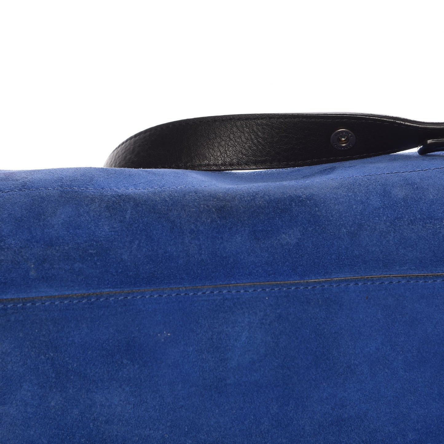 Suede Calfskin PS Courier Royal Blue Black