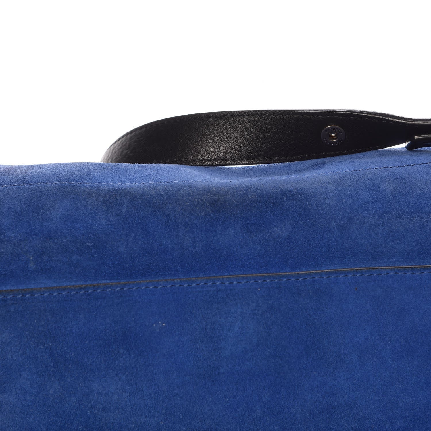 Proenza Schouler Suede Calfskin PS Courier Royal Blue Black 10 of 14
