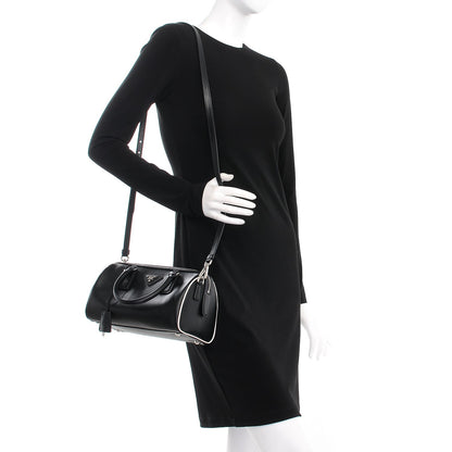 Prada Saffiano Lux Bowler Black 2 of 9