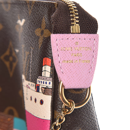 Louis Vuitton Monogram 2016 Christmas Animation Mini Pochette Accessories Rose Ballerine 6 of 9