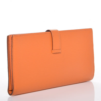 Hermes Chevre Mysore Bearn Wallet Orange 3 of 7
