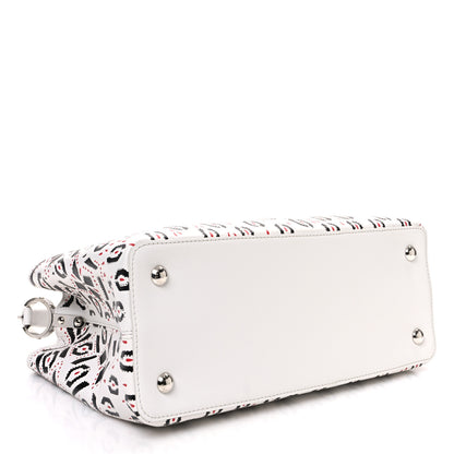 Louis Vuitton Calfskin Graphic Print Capucines MM 4 of 12