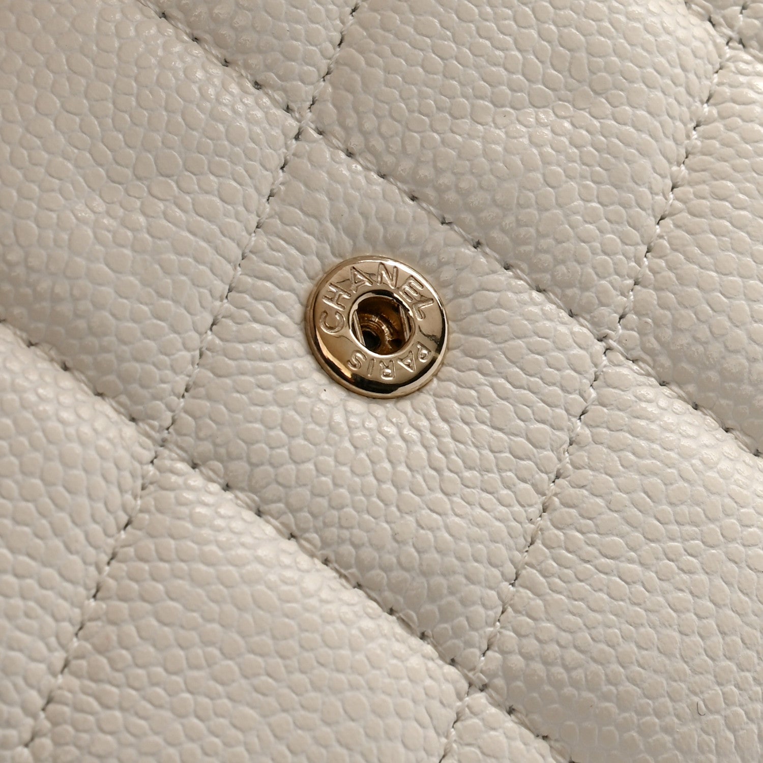Chanel Caviar Quilted Compact Flap Wallet White 10 of 11