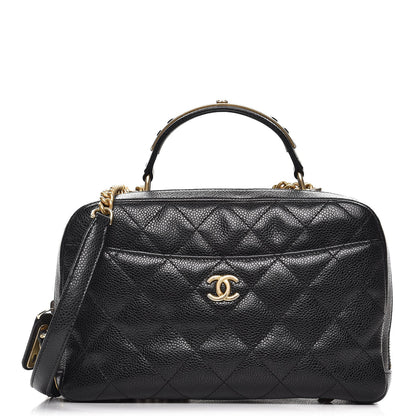 Chanel Caviar Quilted Small Carry Around Bowling Bag Black 1 of 9