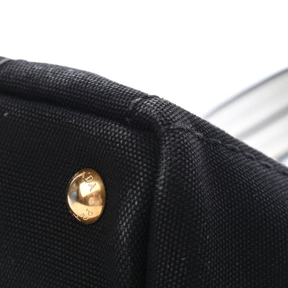 Prada Canapa Small Logo Tote Black Talco 24 of 29